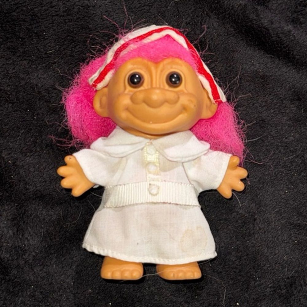 Vintage Russ Tracey Troll Doll With Pink Hair